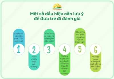 Một số dầu hiện cha mẹ và người chăm sóc cần lưu ý để đưa trẻ đi đánh giá