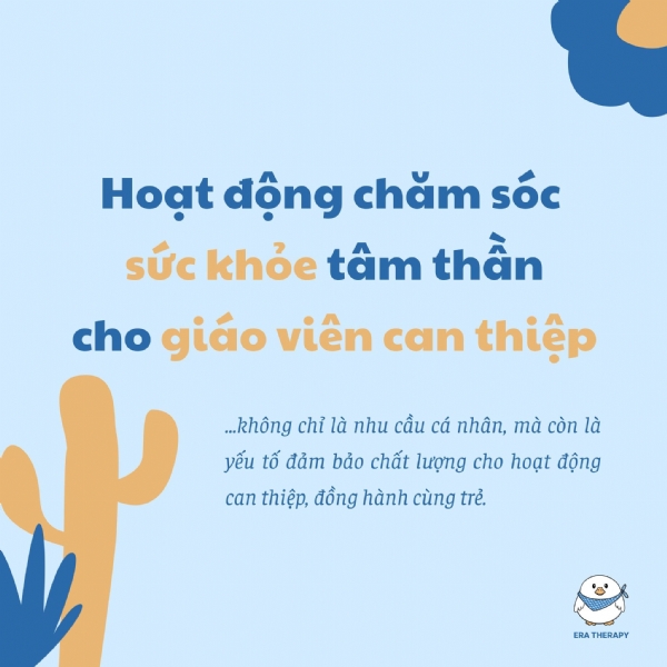 Chăm sóc sức khoẻ tâm thần cho giáo viên can thiệp